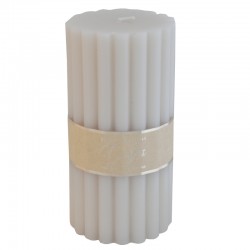Raitakynttilä 14cm beige